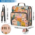 thumbnail image 2 of FORMRS Zipper Binder with Shoulder Strap 2-inch Ring 500 Sheet Capacity File Bag, Orange Cityscape Painting, 2 of 5