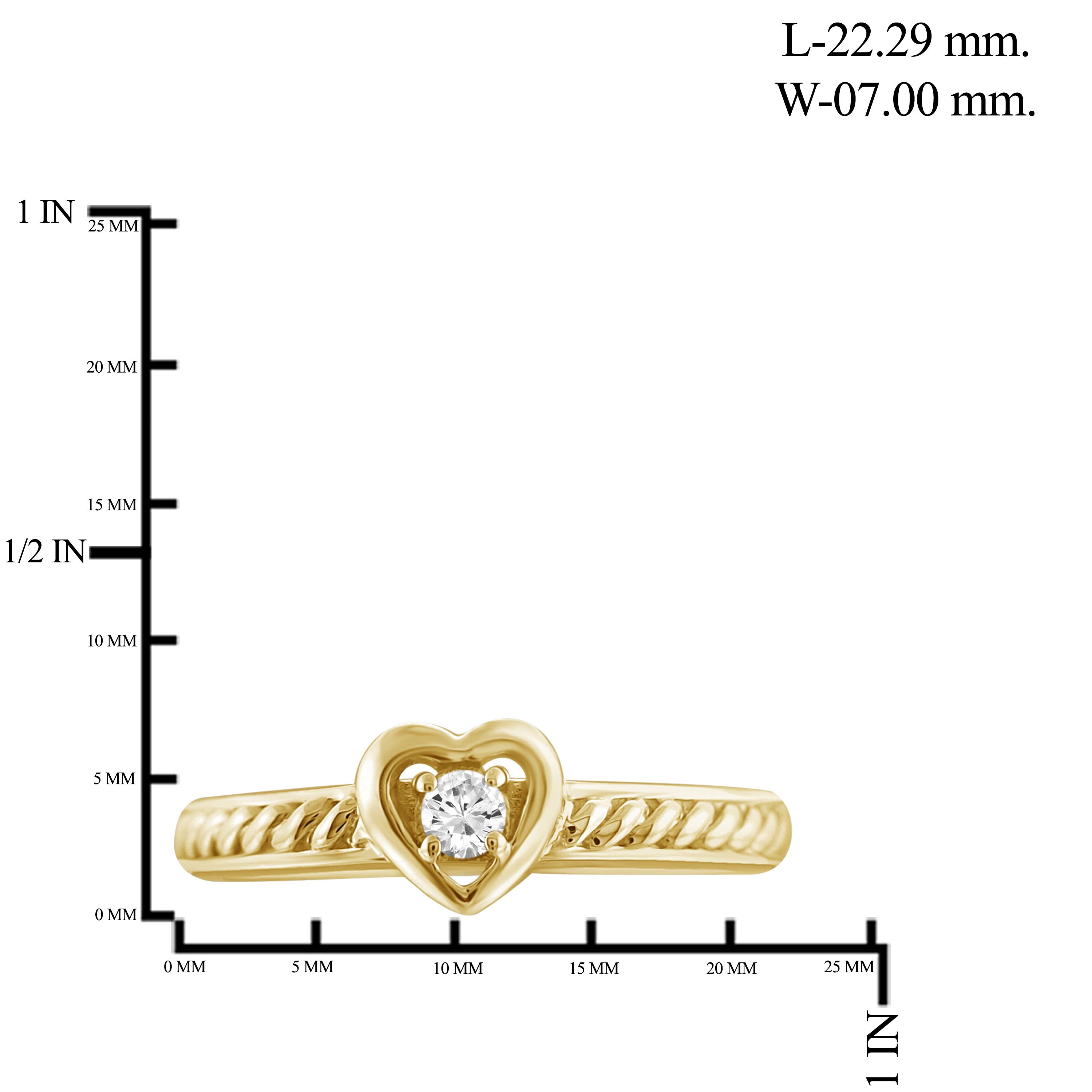 JewelersClub Diamond Rings for Women – 1/10 Carat White Diamond Ring Jewelry– 14K Gold-Plated Silver Bands for Women –– Ring by JewelersClub