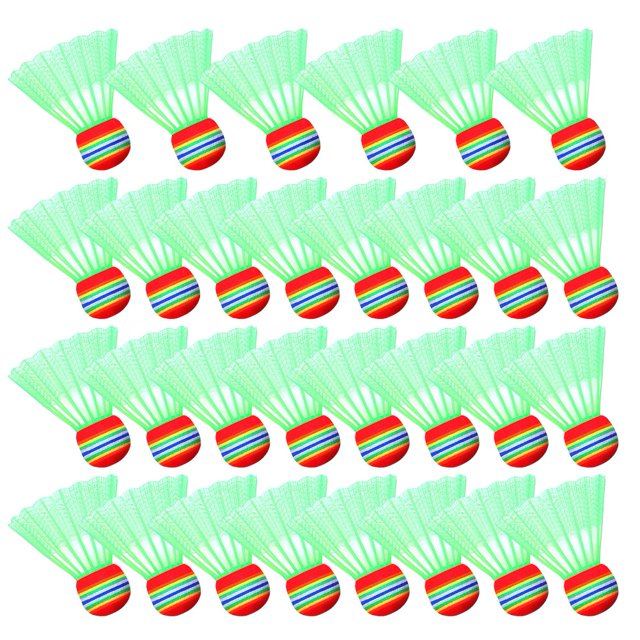 30 Pcs Volants en Nylon pour Badminton pour Débutants et Enfants Verts