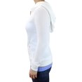 thumbnail image 4 of Ms Lovely Ultra Soft Women's Sleep and Lounge Zip-Up Sweatshirt with Hoodie - White Small, 4 of 4