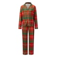 thumbnail image 2 of AIGUR Matching Family Christmas Pajamas, Long Sleeve Lapel Plaid Sleepwear Set for Adults, Kids, Baby  Dog, 2 of 10