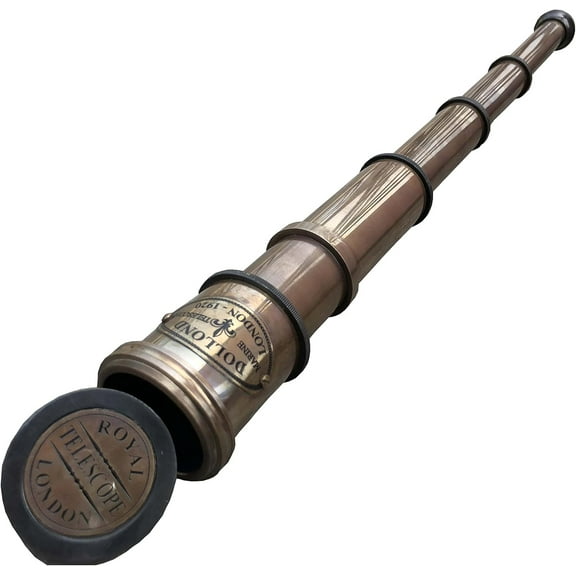 NauticalMart Telescope Brass Antique Nautical Spyglass Pirate Vintage Maritime Handheld 16” Royal Navy Telescope , Antique Gift Ideas, telescope for adult