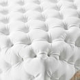 thumbnail image 4 of Modway Amour Tufted Button Large Square Faux Leather Ottoman in White, 4 of 7
