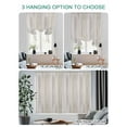 thumbnail image 4 of Beige Tie Up Curtains for Windows 63 Inch Length Balloon Curtains Kitchen Adjustable Balloon Window Shade Farmhouse Simple Abstract Striped Wooden Grain Tie Up Valance Bathroom Curtain Window 46"x63", 4 of 6