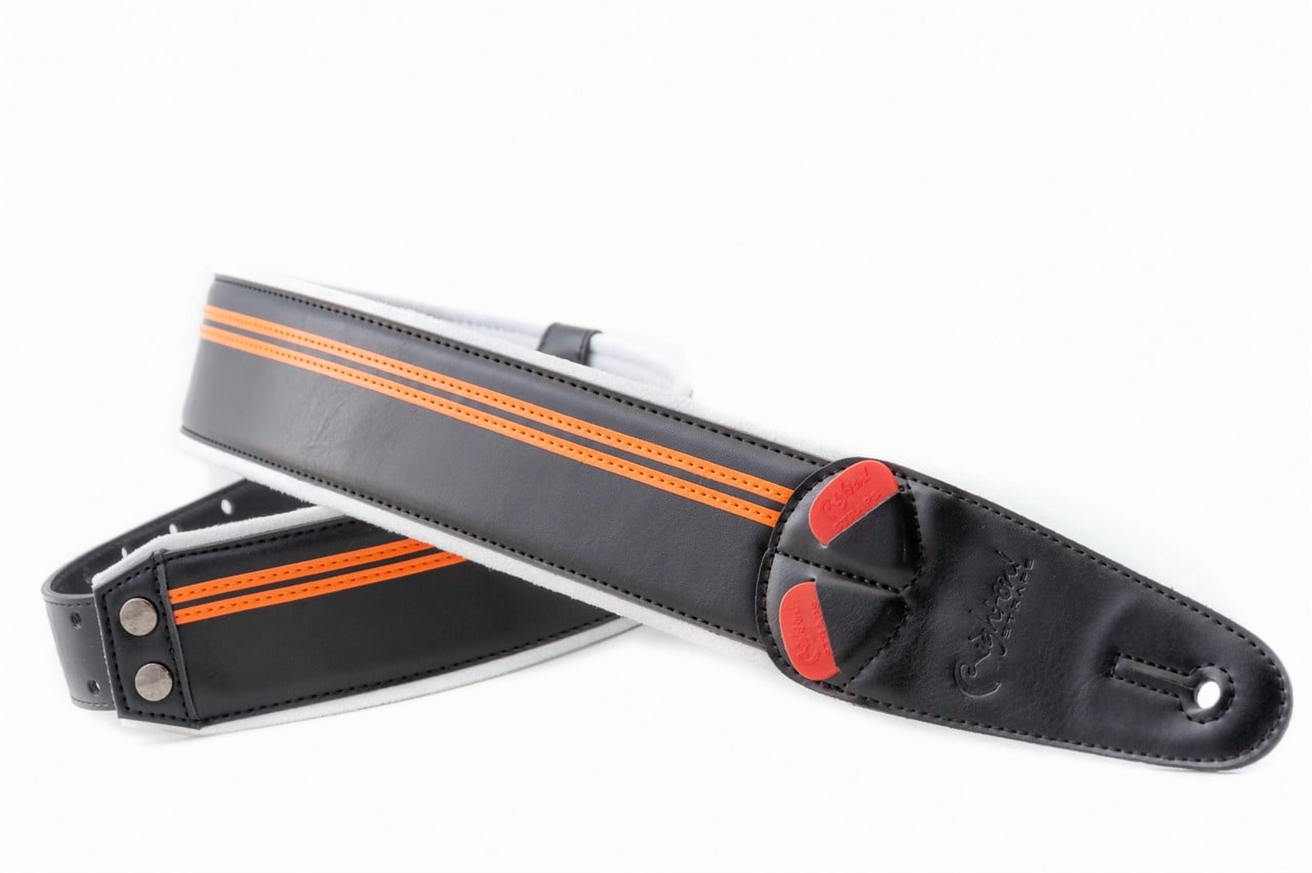 RightOn! Straps Mojo Collection Race-60 Guitar & Bass Strap made with Vegan Leather – Stylish and Comfortable - H.D.