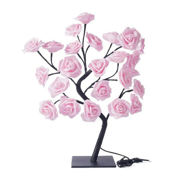 Lámpara de árbol de bonsais Matsuzay LED rosa