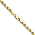 thumbnail image 6 of Primal Gold 14 Karat Yellow Gold 3.5mm Semi-Solid Diamond-cut Rope Chain Bracelet, 6 of 11