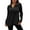 Black, variant on Bibifish Womens T-Shirts Ribbed Long Sleeve Shirt Collar Tunic Tshirts Soft Relaxed Fit Blouses Comfortable Casual Elegant Workout Outfits