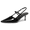 BLACK-PAT, variant on Women’s Pointed Toe Pumps Slingback Kitten Heels,