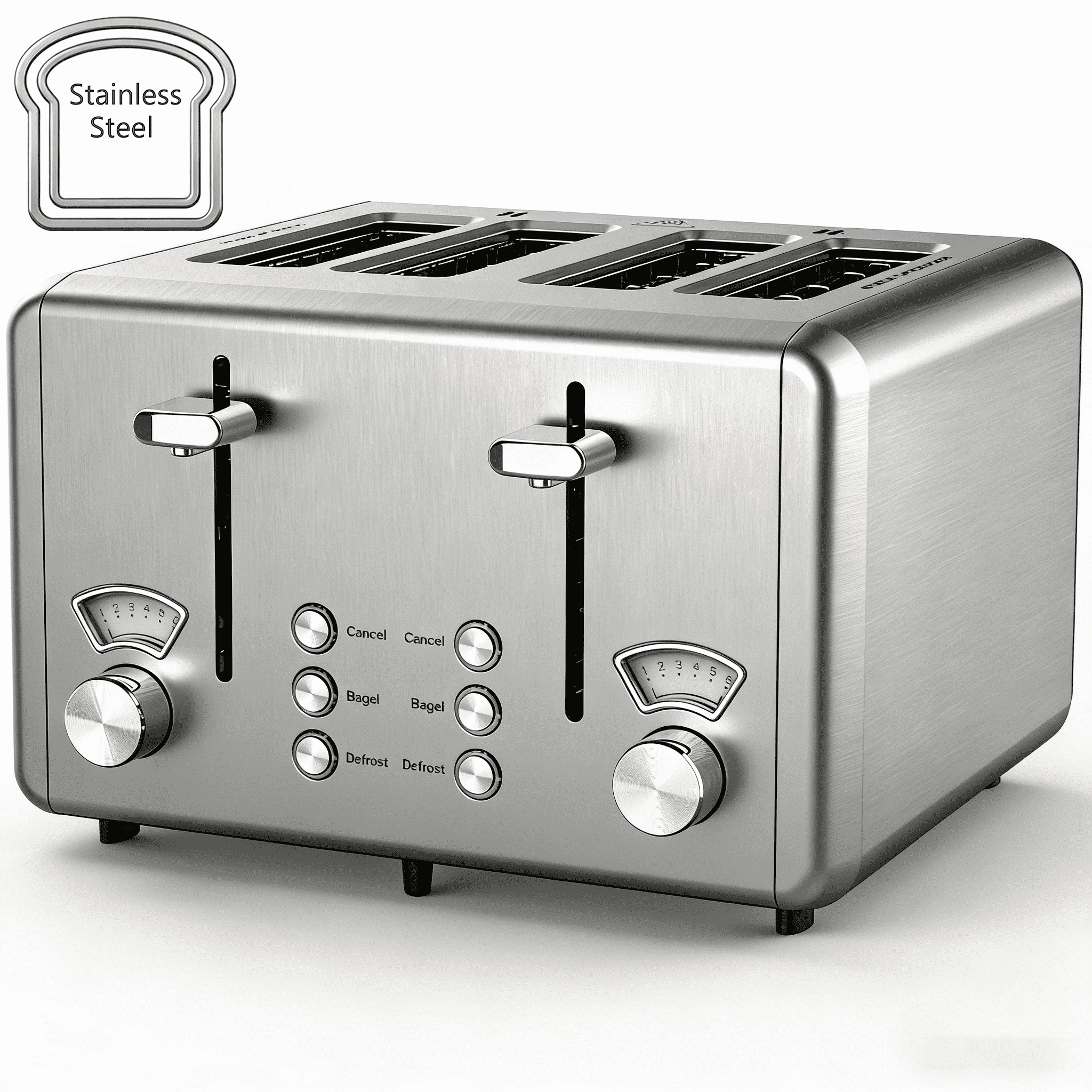 GENERAL ELECTRIC GE ゼネラルエレクトリック 4枚用トースター GE Appliances 4-Slice Toaster, Stainless Steel with Removable Tray