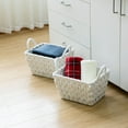 thumbnail image 2 of Better Homes & Gardens Medium White Woven Rope Decorative Storage Basket, 2 Pack, 2 of 12