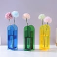 thumbnail image 3 of Translucent Acrylic Flower Vase - Nordic Style - Bright Color - Floral Container - Home Decor, 3 of 8