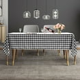thumbnail image 2 of Gymax 10Pcs 60"x126" Rectangular Polyester Tablecloth Black & White Checker Party, 2 of 10