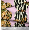 thumbnail image 2 of Soimoi Pink polyester Crepe Fabric Leopard & Wild Animal Skin Fabric Prints by Yard 42 Inch Wide, 2 of 3