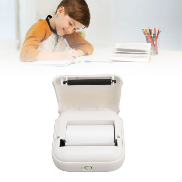 Sticker Printer, 203DPI Mini Thermal Printer BT Inkless Printer with Printing Paper, Label Maker Machine for Home Kitchen School Office