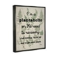 thumbnail image 3 of Stupell Industries Humorous Plantaholic Gardening Phrase Fern Plant Pattern Graphic Art Jet Black Floating Framed Canvas Print Wall Art, Design by Daphne Polselli, 3 of 5