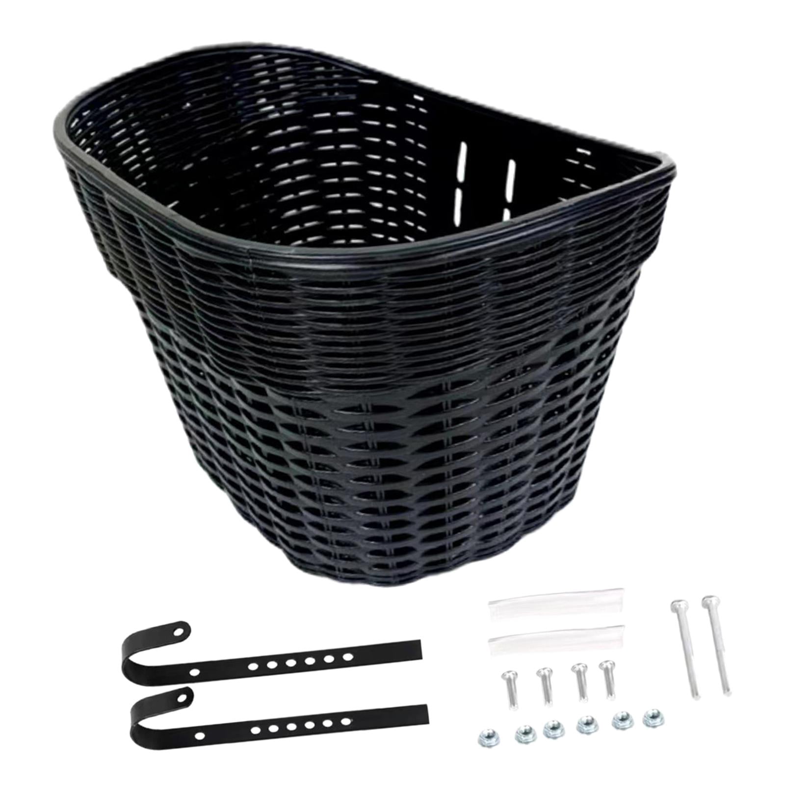DimyFew Bicycle Basket for The Front, Luggage Carrier Basket for Excursions And Shopping black