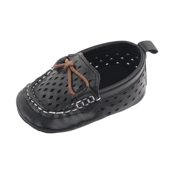 Fozruso Infant Toddler Shoes Solid Color Soft Soled Non Slip Socks Baby Shoes Spring And Summer Shoes Casual Shoes Sizes 4 Toddler(Black)
