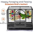 thumbnail image 2 of Juego de 3 juguetes colgantes para pájaros con cascabeles, para periquitos, cacatúas, periquitos y otras aves, juguetes para masticar para loros, 2 of 5