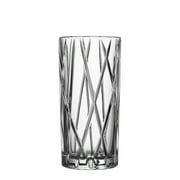 Orrefors City Highball Crystal Glass, Set of 4 Drinking Glass, 12 Ounces