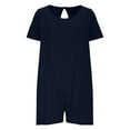 thumbnail image 6 of EaskTriop Womens Short Sleeve Romper Jumpsuit Summer One Piece Shorts Set Loose Lounge Wear Stretchy Beach Vacation Outfit with Pockets, 6 of 6