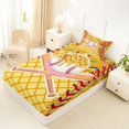thumbnail image 4 of Castle Fairy Sport Baseball Bat Twin Sheets 3pcs, Ice Cream Drip Bedding, Light Blue Pink Yellow,1 Fitted Sheet, 1 Flat Sheet and 1 Pillowcase, 4 of 6
