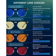 Blue Light Glasses for Women and Men,Advanced Computer Glasses,Gaming Glasses,Semi Rimless Glasses