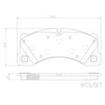 thumbnail image 4 of Brembo 11-18 Porsche Cayenne/15-18 Macan/10-13 Panamera Front Premium NAO Ceramic OE Equivalent Pad, 4 of 4