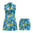 thumbnail image 4 of Pzuqiu Palm Tree Sleevesless Workout Dress Women with Shorts Size 2XL Breathable Trendy Pullover Workout Tops Quick Dry Athletic Outfits Activewear Zip Up for Outdoor Sports, 4 of 7