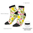 thumbnail image 6 of Fuzoiu Avocado And Pineapple Print Adult Socks, Crew Moisture-wicking Socks, Unisex Cushion Crew Socks,Casual Sports Ankle Socks, 6 of 7