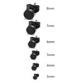 thumbnail image 5 of 6 pares de pendientes de perforación de oreja oblatos de acero quirúrgico con tamaño 3 mm 4 mm 5 mm 6 mm 7 mm 8 mm para hombres decoración de joyería de oreja (negro) HOMEMAXS MX2084570, 5 of 5