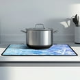 thumbnail image 2 of SEANATIVE Stove Top Cover for Electric Stove Induction Cooktop Protector Mat Decorative Flat Top Stove Cover Mat Scratch-resistant Gas Stove Top Cover 29.18" X 20.96", Snowflake Blue, 2 of 7