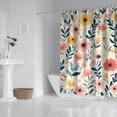 thumbnail image 2 of Pioneer Flower Floral Print Pattern Shower Curtain 72"x72" ,Bathroom Decorative Shower Curtains Set with 12 Hooks,Modern Waterproof Washable Shower Curtain, 2 of 6