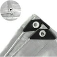 thumbnail image 5 of WSYW 12*16ft Tarps Heavy Duty Waterproof, 10 Mil Silver Poly Tarp Cover, UV Resistant, Rip and Tear Proof Tarpaulin with Grommets and Reinforced Edges for Roof, Patio, Camping, Boat, Pool, 5 of 7