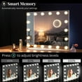 thumbnail image 4 of 25''x21'' Large Hollywood Vanity Mirror with Lights Wall Mount Tabletop MDF White, 4 of 10