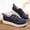 #199-Blue, variant on Roncen Women's Casual Loafers with Buckle Detail - Comfortable Round Toe Slip-On Low-Cut Flats, Versatile and Stylish for Everyday Wear