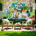 thumbnail image 4 of QTOCIO Spring Wreath Fence Easter Photo Material Photography Background Cloth, 4 of 4