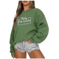 thumbnail image 1 of 2023 Chandail en Molleton de Mode pour Femmes 50 % de Rabais Liquidation Mode Décontractée Manches Longues Col Rond Imprimé Chandail en Molleton Dames Hauts Blouse, 1 of 6