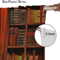 thumbnail image 3 of Bookshelf Curtains, Vintage Library with Books Window Treatments for Kids Bedroom, Wooden Wooden Antique Bookcase Drapes 2 Panel Sets,55x63 Inch, 3 of 6