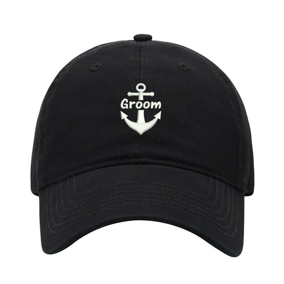 Baseball Cap Embroidered Hat for Anchor Groom Men's Adjustable Cotton Unisex Embroidery Baseball Caps