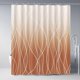 thumbnail image 1 of Burnt-Orange Striped Fabric Shower Curtain for Bathroom with 12 Hooks, Shower, 1 of 4