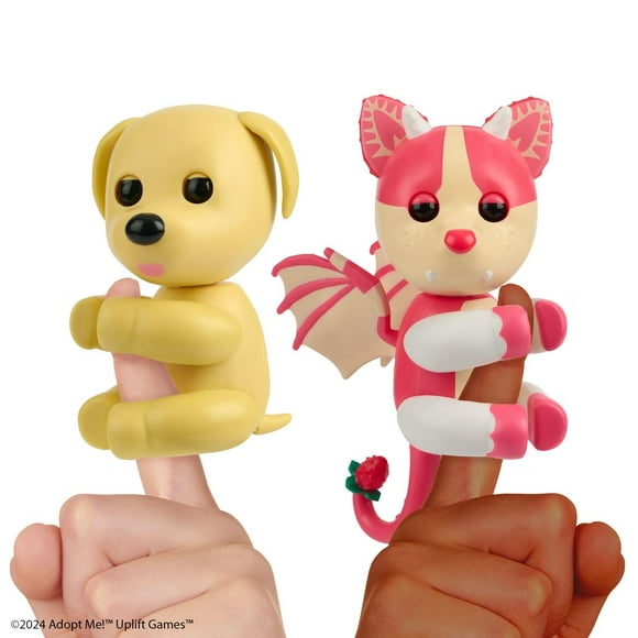 Paquete de 2 unidades de Toy Fingerlings Adopt Me Dog + Bat Dragon