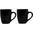 thumbnail image 2 of OT Classic Round Stoneware Coffee Mugs, Family Ceramic Cup for Coffee, Tea, Cocoa and Mulled Drinks, (4, Black), 2 of 3