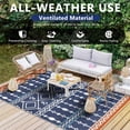 thumbnail image 4 of Outdoor Rug, 8x10FT/9x12 FT/9x18 FT Reversible Plastic Camping Rugs, Large Waterproof Floor Mat and Rug for Outdoors, Outside Carpet for Rv, Deck, Camper, Picnic, 4 of 5