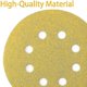 thumbnail image 2 of Gold Sanding Disc, 5 Inch 8 Hole Sandpaper Hook And Loop Sanding Discs Round Obital Sandpaper 120 Grit-100pcs, 2 of 5