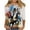 Multicolor Tops for Women_z, variant on CYMMPU Women's Summer Fall Tunic Tops Crewneck Horse Printed 3/4 Length Sleeve Basic Tees Business Work Blouses Swing Shirts Vintage 2025 Clothes Multicolor L