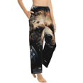 thumbnail image 2 of Daiia Urban Bear With Headphones Women's Sleep Pant with Pockets and Drawstring,Pajama Pants-Medium, 2 of 9