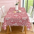 thumbnail image 5 of Rectangle Table Cloth, Waterproof Heavy Duty Vinyl Tablecloths, Wipeable Washable Table Cover Floral Rustic Seasonal Table Cover for Party Picnic Dinner Decor (Boho, 60" X 120"), 5 of 7