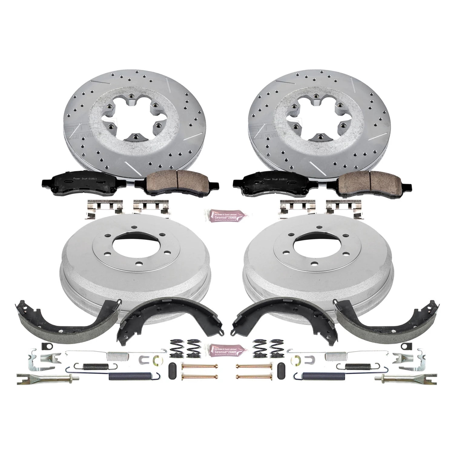 PowerStop Front and Rear Z23 Evolution Sport Brake Pad Rotor Drum and Shoe Kit Fits: CHEVROLET GMC Select Models K15262DK