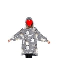 thumbnail image 3 of TheFound Unisex Warm Blanket Hooded Sweater Winter Lamb Wool Couple Outfit, 3 of 6